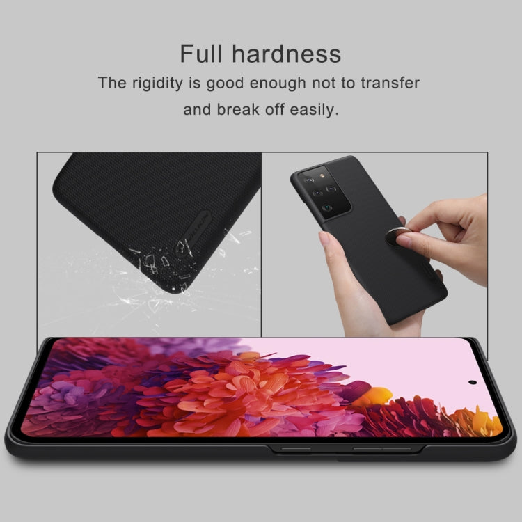 For Samsung Galaxy S21 Ultra 5G NILLKIN Frosted Concave-convex Texture PC Protective Case(Black)