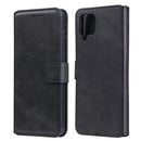 For Samsung Galaxy A12 5G Classic Calf Texture PU + TPU Horizontal Flip Leather Case, with Holder & Card Slots & Wallet(Black)