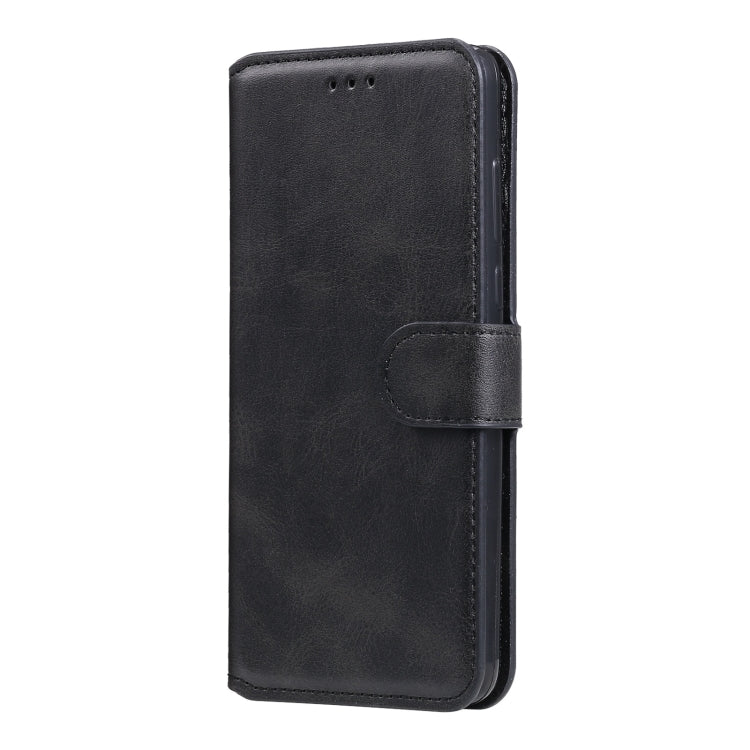 For Samsung Galaxy A12 5G Classic Calf Texture PU + TPU Horizontal Flip Leather Case, with Holder & Card Slots & Wallet(Black)