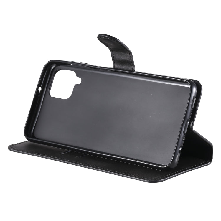 For Samsung Galaxy A12 5G Classic Calf Texture PU + TPU Horizontal Flip Leather Case, with Holder & Card Slots & Wallet(Black)