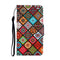 For Samsung Galaxy A12 Colored Drawing Pattern Horizontal Flip Leather Case with Holder & Card Slots & Wallet & Lanyard(Ethnic Style)