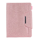 For iPad 10.2 2021 / 2020 / 2019 Glitter Powder Horizontal Flip Leather Case with Holder & Card Slot & Photo Frame & Wallet(Pink)