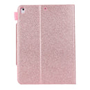 For iPad 10.2 2021 / 2020 / 2019 Glitter Powder Horizontal Flip Leather Case with Holder & Card Slot & Photo Frame & Wallet(Pink)