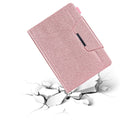 For iPad 10.2 2021 / 2020 / 2019 Glitter Powder Horizontal Flip Leather Case with Holder & Card Slot & Photo Frame & Wallet(Pink)