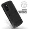 For Samsung Galaxy S21 5G R-JUST Shockproof Waterproof Dust-proof Metal + Silicone Protective Case with Holder(Black)