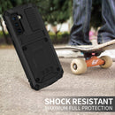 For Samsung Galaxy S21 5G R-JUST Shockproof Waterproof Dust-proof Metal + Silicone Protective Case with Holder(Black)
