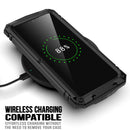 For Samsung Galaxy S21 Ultra 5G R-JUST Shockproof Waterproof Dust-proof Metal + Silicone Protective Case with Holder(Black)
