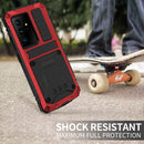 For Samsung Galaxy S21 Ultra 5G R-JUST Shockproof Waterproof Dust-proof Metal + Silicone Protective Case with Holder(Red)