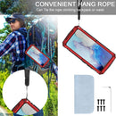 For Samsung Galaxy S21 Ultra 5G R-JUST Shockproof Waterproof Dust-proof Metal + Silicone Protective Case with Holder(Red)