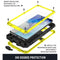 For Samsung Galaxy S21 Ultra 5G R-JUST Shockproof Waterproof Dust-proof Metal + Silicone Protective Case with Holder(Yellow)