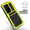 For Samsung Galaxy S21 Ultra 5G R-JUST Shockproof Waterproof Dust-proof Metal + Silicone Protective Case with Holder(Yellow)