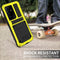 For Samsung Galaxy S21 Ultra 5G R-JUST Shockproof Waterproof Dust-proof Metal + Silicone Protective Case with Holder(Yellow)