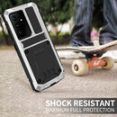 For Samsung Galaxy S21 Ultra 5G R-JUST Shockproof Waterproof Dust-proof Metal + Silicone Protective Case with Holder(Silver)