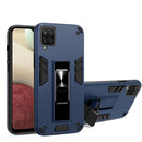 For Samsung Galaxy A12 2 in 1 PC + TPU Shockproof Protective Case with Invisible Holder(Blue)