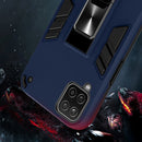 For Samsung Galaxy A12 2 in 1 PC + TPU Shockproof Protective Case with Invisible Holder(Blue)
