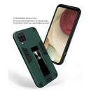 For Samsung Galaxy A12 2 in 1 PC + TPU Shockproof Protective Case with Invisible Holder(Wine Red)