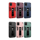 For Samsung Galaxy A12 2 in 1 PC + TPU Shockproof Protective Case with Invisible Holder(Wine Red)