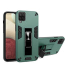 For Samsung Galaxy A12 2 in 1 PC + TPU Shockproof Protective Case with Invisible Holder(Dark Green)