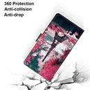 For Xiaomi Redmi 9A Coloured Drawing Cross Texture Horizontal Flip PU Leather Case with Holder & Card Slots & Wallet & Lanyard(Pink Flower Tower Bridge)