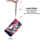 For Xiaomi Redmi 9A Coloured Drawing Cross Texture Horizontal Flip PU Leather Case with Holder & Card Slots & Wallet & Lanyard(Pink Flower Tower Bridge)