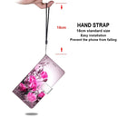 For Xiaomi Redmi 9A Coloured Drawing Cross Texture Horizontal Flip PU Leather Case with Holder & Card Slots & Wallet & Lanyard(Wild Rose)
