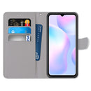 For Xiaomi Redmi 9A Coloured Drawing Cross Texture Horizontal Flip PU Leather Case with Holder & Card Slots & Wallet & Lanyard(Dick Rose Wolf)