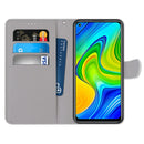 For Xiaomi Redmi 10X 4G / Note 9 Coloured Drawing Cross Texture Horizontal Flip PU Leather Case with Holder & Card Slots & Wallet & Lanyard(Frog Kitten)