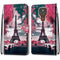 For Motorola Moto E7 Plus / G9 Play / G9 Coloured Drawing Cross Texture Horizontal Flip PU Leather Case with Holder & Card Slots & Wallet & Lanyard(Pink Flower Tower Bridge)