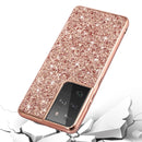 For Samsung Galaxy S21 Ultra 5G Glitter Powder Shockproof TPU Protective Case(Silver)