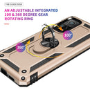 For Xiaomi Mi 10T Pro 5G Shockproof TPU + PC Protective Case with 360 Degree Rotating Holder(Gold)
