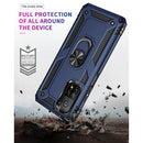 For Xiaomi Mi 10T Pro 5G Shockproof TPU + PC Protective Case with 360 Degree Rotating Holder(Blue)