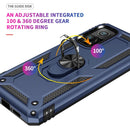 For Xiaomi Mi 10T Pro 5G Shockproof TPU + PC Protective Case with 360 Degree Rotating Holder(Blue)