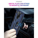 For Xiaomi Mi 10T Pro 5G Shockproof TPU + PC Protective Case with 360 Degree Rotating Holder(Blue)