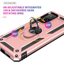 For Xiaomi Mi 10T Pro 5G Shockproof TPU + PC Protective Case with 360 Degree Rotating Holder(Rose Gold)