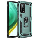 For Xiaomi Mi 10T Pro 5G Shockproof TPU + PC Protective Case with 360 Degree Rotating Holder(Dark Green)