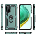 For Xiaomi Mi 10T Pro 5G Shockproof TPU + PC Protective Case with 360 Degree Rotating Holder(Dark Green)