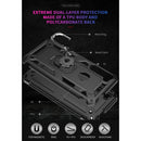 For Motorola Moto One Fusion Plus Shockproof TPU + PC Protective Case with 360 Degree Rotating Holder(Black)
