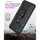 For Motorola Moto One Fusion Plus Shockproof TPU + PC Protective Case with 360 Degree Rotating Holder(Black)