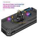 For Motorola Moto One Fusion Plus Shockproof TPU + PC Protective Case with 360 Degree Rotating Holder(Black)