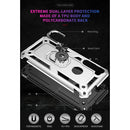 For Motorola Moto One Fusion Plus Shockproof TPU + PC Protective Case with 360 Degree Rotating Holder(Silver)