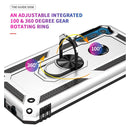 For Motorola Moto One Fusion Plus Shockproof TPU + PC Protective Case with 360 Degree Rotating Holder(Silver)