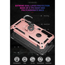 For Motorola Moto One Fusion Plus Shockproof TPU + PC Protective Case with 360 Degree Rotating Holder(Rose Gold)