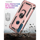 For Motorola Moto One Fusion Plus Shockproof TPU + PC Protective Case with 360 Degree Rotating Holder(Rose Gold)