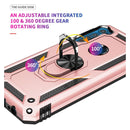For Motorola Moto One Fusion Plus Shockproof TPU + PC Protective Case with 360 Degree Rotating Holder(Rose Gold)
