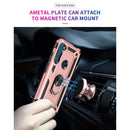 For Motorola Moto One Fusion Plus Shockproof TPU + PC Protective Case with 360 Degree Rotating Holder(Rose Gold)