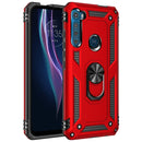 For Motorola Moto One Fusion Plus Shockproof TPU + PC Protective Case with 360 Degree Rotating Holder(Red)
