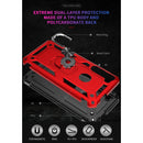 For Motorola Moto One Fusion Plus Shockproof TPU + PC Protective Case with 360 Degree Rotating Holder(Red)