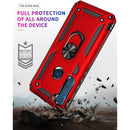 For Motorola Moto One Fusion Plus Shockproof TPU + PC Protective Case with 360 Degree Rotating Holder(Red)