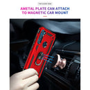 For Motorola Moto One Fusion Plus Shockproof TPU + PC Protective Case with 360 Degree Rotating Holder(Red)