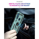 For Motorola Moto One Fusion Plus Shockproof TPU + PC Protective Case with 360 Degree Rotating Holder(Dark Green)